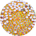 2250 Pcs SS16 4mm Flatback Rhinestones for Nails Art Crafts Glitter Round Gems AB Crystals DIY Clothes Shoes （Orange AB）