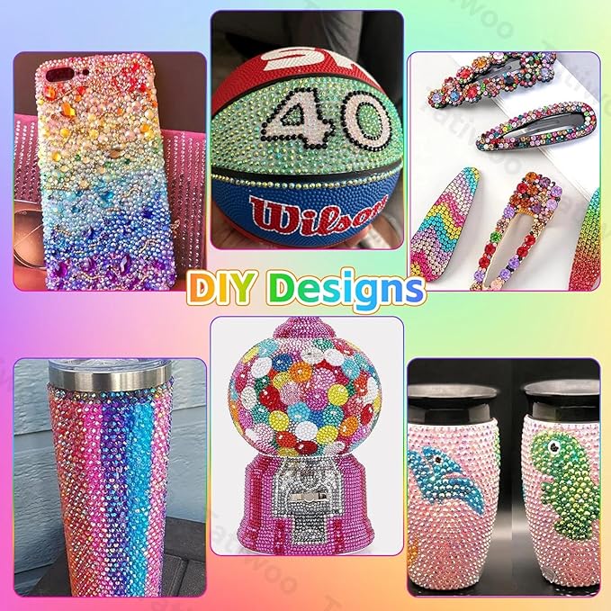 20000Pcs Color Resin Jelly Rhinestones for Bedazzling, 4mm Pink Blue Red White Colored Flatback Gems for Crafting, Jewels Bedazzling Kit for Clothing Shoes Bottle Diamond Nail Art Face DIY