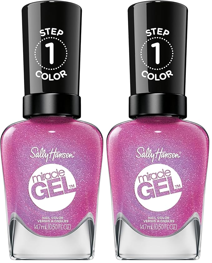 Sally Hansen Miracle Gel Nail Polish, Shade Quartz and Kisses #512 (Pack of 2)