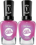 Sally Hansen Miracle Gel Nail Polish, Shade Quartz and Kisses #512 (Pack of 2)