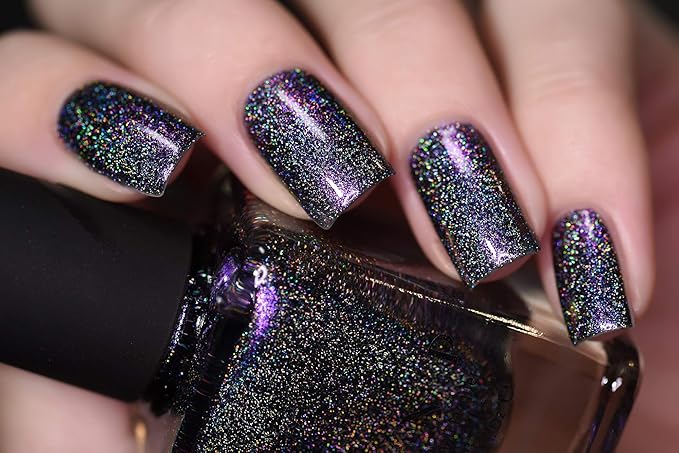 ILNP Pulse - Purple to Gold Color Kissed Ultra Holographic Nail Polish