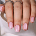 Short Square Press On Nails - Pink Fake Nails with Glue, 16 Sizes, 32Pcs Reusable Soft Gel False Tips Kit, Artificial Stick On Nail for Women