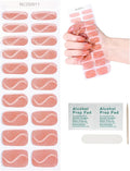 Cat Eye-Inspired 20pcs Semi Cured Gel Nail Strips - Salon-Grade DIY Wraps with Glaze Texture, Easy Application, UV Light Required for Stylish Nails