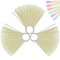 ZOENHOU 150 Nail Swatches, Plastic Nail Art Sample Sticks with Ring for Professional Use, Home DIY Art Supplies