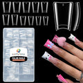 Half Cover Duck Nail Tips 504 Pcs Duck Press on Nails Clear Soft Gel Short Duck Nail Tips 11 Sizes Wide French False Nails for Acrylic Nails Professional for Y2K Art Salon