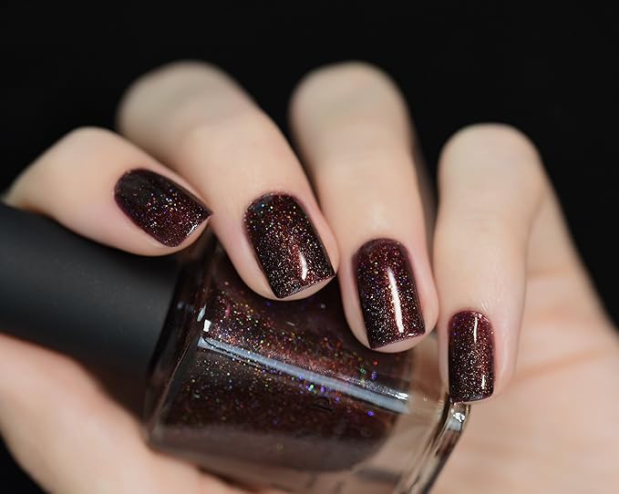 ILNP Overnight Bag - Espresso Brown Holographic Nail Polish