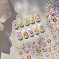 Dedyel Funny Face Nail Stickers Fun Big Lips Cute Cartoon Face Self-Adhesive Nail Stickers for Women Girls Kids Nail Art Decoration