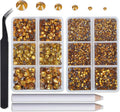 8000pcs Hotfix Rhinestones Flatback,Rhinestones for Crafts Clothes Mixed 6 Sizes, Hotfix Crystals with Wax Pencil Kit, SS4-SS30,Topaz
