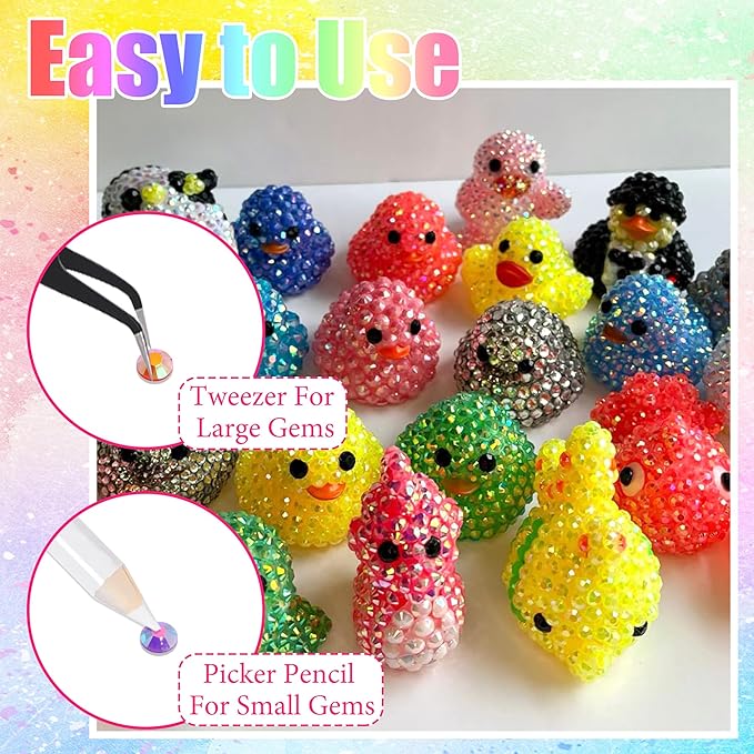 RODAKY 30000PCS Jelly Rhinestone 5mm Flatback Resin Gems AB Color Rhinestones for Bedazzling 2PCS 10ml B7000 Jewelry Glue Tweezers Pen Making Kit for Craft Clothing Shoes