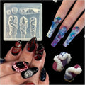 3D Octopus Nail Mold Multiple Shapes Octopuss Tentacles Silicone Nails Molds Accessories Gel Brain Art Manicure Tools