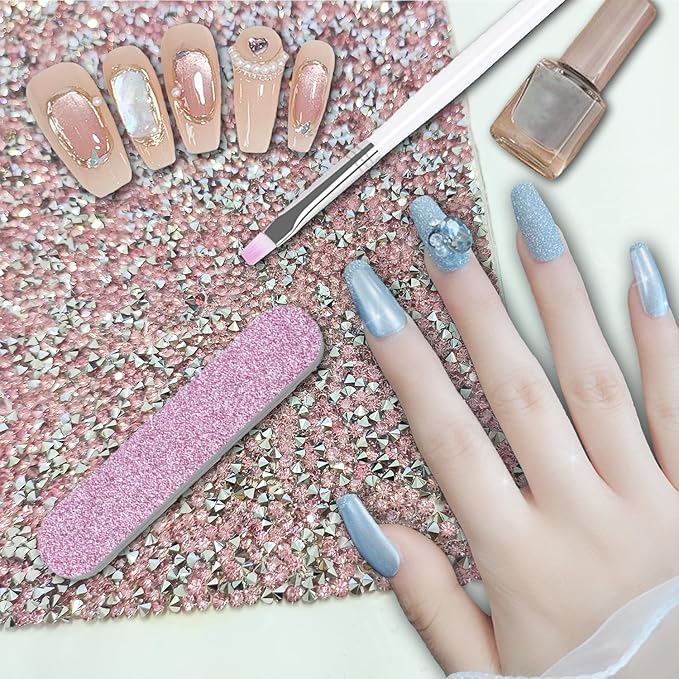 Crystal Nail Art Table Mat Shiny Manicure Hand Rest Pad Foldable Arm Rest for Nails Tech Practice Hand Holder Makeup Mat for Vanity Nail Art Tools
