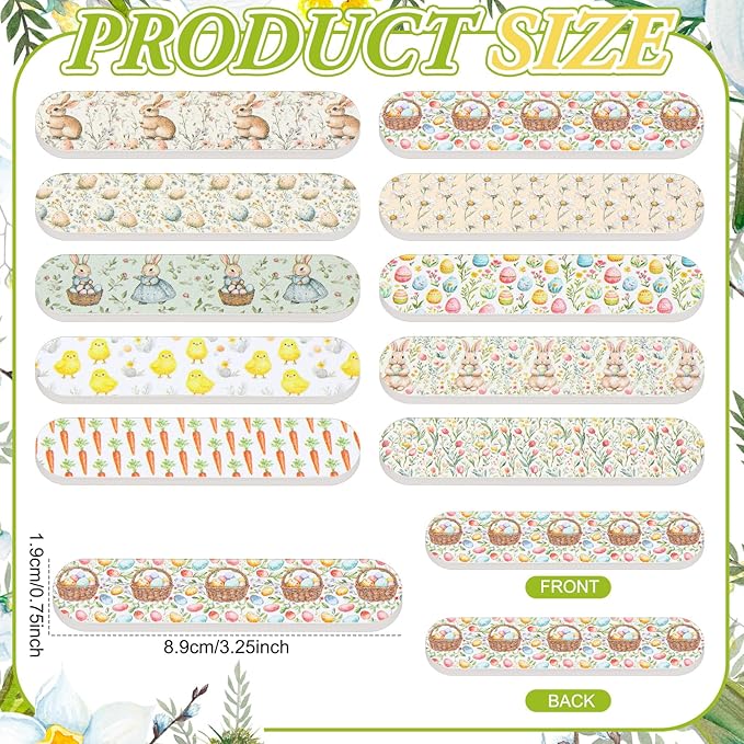 50 Pack Easter Mini Nail Files Gifts Bulk Holiday Mini Emery Boards Double-Sided Easter Party Nail Files Favors Bulk Stocking Stuffers for Employee Appreciation Teacher Staff Coworkers