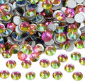 1440PCS Art Nail Rhinestones Non Hotfix Glue Fix Round Crystals Glass Flatback for DIY Jewelry Making with one Picking Pen (ss20 1440pcs, Vitrail Medium)