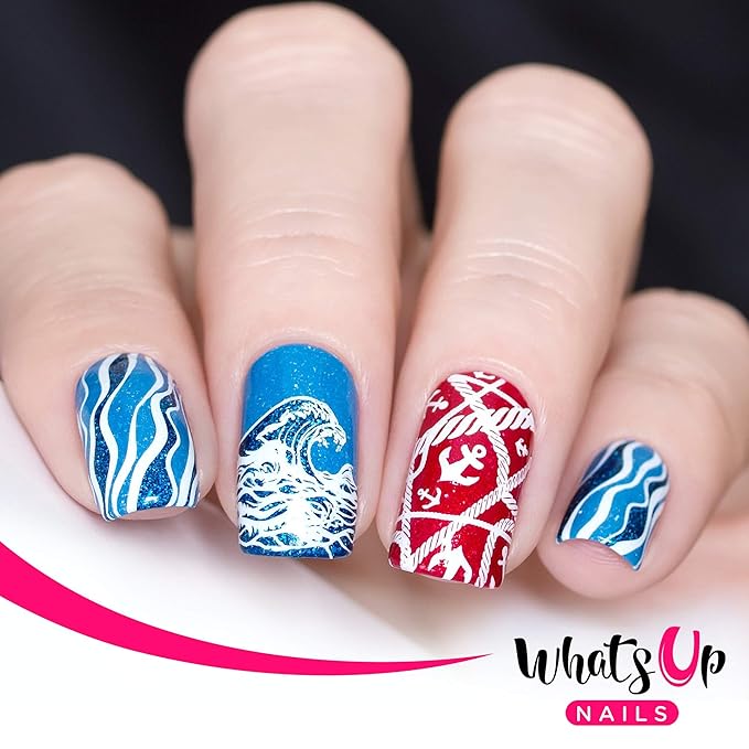 Whats Up Nails - B038 Lost at Sea Stamping Plate for Nail Art Design