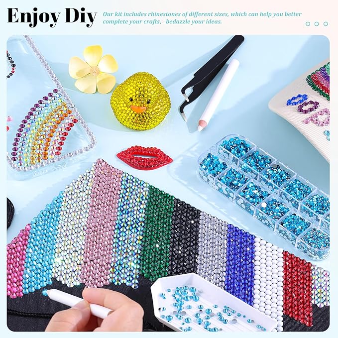 12100Pcs Resin Rhinestones for Crafting with 3Pcs 10ml B7000 Jewelry Glue, 2 Boxes Flatback Crystals Diomand (Indicolite) for Bedazzling Crafts DIY Nail Art Makeup，Non Hotfix Gems for Clothing Shoes