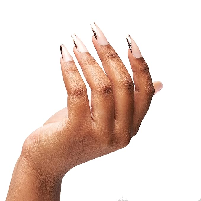 The Nailest - Instant Luxury Acrylic Press-on Nails - Medium Coffin- Rose Gold Glory