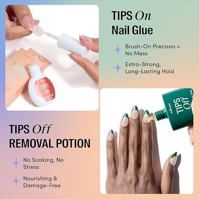 Chillhouse - Chill Tips, Press on Nails Kit - Let It Flow 2.0 (Oval) - 24 Nail Shapes & Sizes - Up to 2 Weeks of Wear - Customizable Fit - Reusable - Latina Founded & Women Owned - Beauty & Self Care