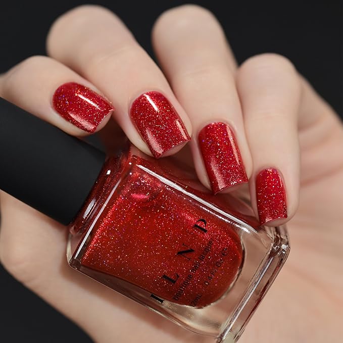ILNP Stopping Traffic - Fire Engine Red Holographic Nail Polish
