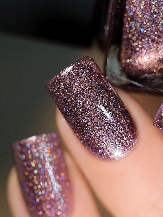 ILNP No Promises - Dark Amaranth Pink Holographic Nail Polish