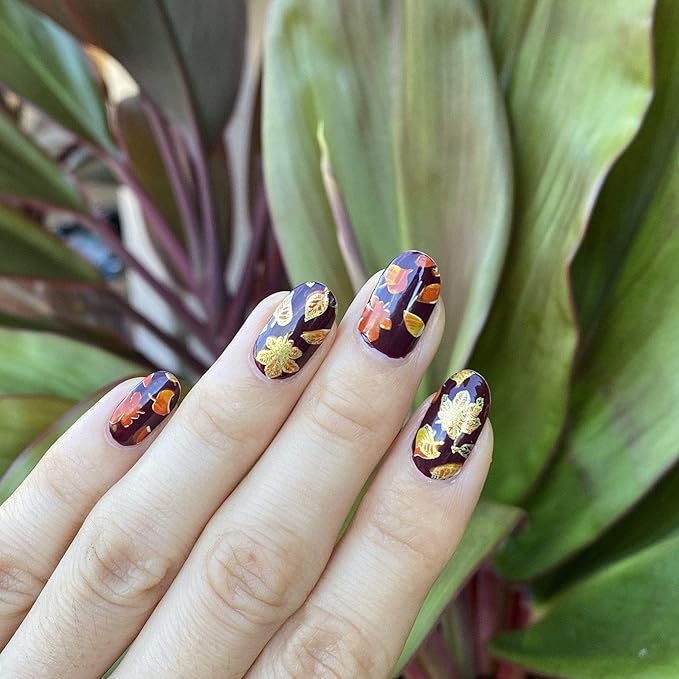 Maniology Cozy Campsite Nail Stamping Plate | Fall-Themed Designs & DIY Manicures – Reusable, Rectangular Stainless Steel Nail Art Template