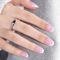 White French Tip Press On Nails Oval - Short Oval Fake Nails, White French Tip Press On Nails Reusable Stick On Nails in 16 Sizes, 32pcs False Nail Kit for Women & Girls