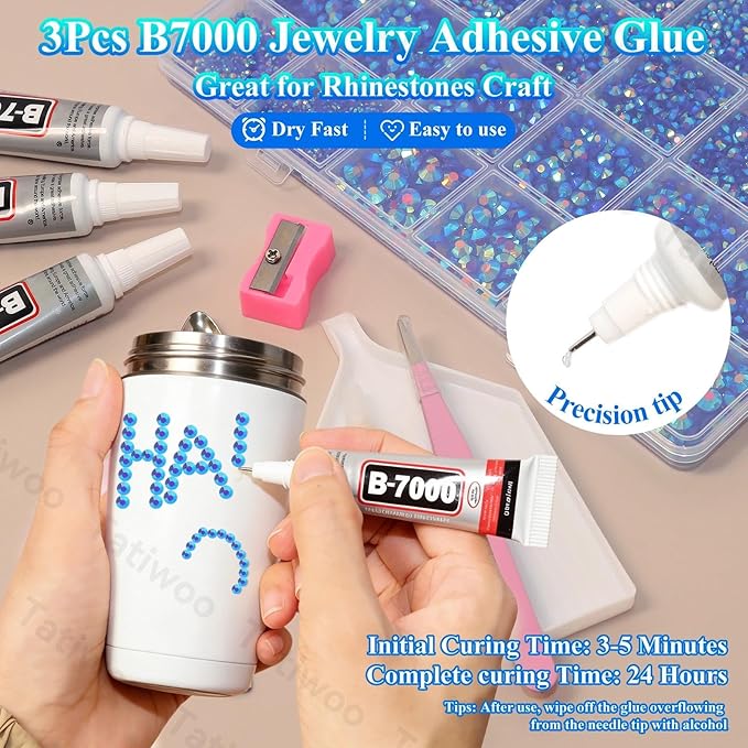 20000Pcs Royal Blue Flatback Jelly Resin Rhinestones for Bedazzling, Mix Sizes Crystal Rhinestones Gems, Blue AB Gems Bedazzling for Crafting for DIY Face Makeup Crafts Tumblers