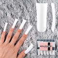 Duck Nail Tips 120Pcs XXL White Duck Feet Nail Tips Extra Long Duck Nails Y2K Press on Nails 12 Sizes Full Cover Acrylic False Nails for Manicure Salon and Home DIY