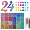 24000Pcs 24 Color 3mm Crystal Resin Rhinestones w B7000 Glue for Bedazzling Crafting Flatback Stones Colorful Crystals Gems Diamonds Charms for Nails Eyes Face Makeup Crafting Tumblers Crafts