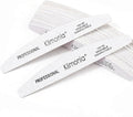 25pcs Professional Half Moon Nail Files Emery Board Set 100/180 Grit Dual-Grit Buffer Files for Natural & Acrylic Nails Tools Suit for Home Salon