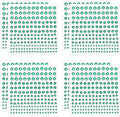PATIKIL 1320 Pcs Acrylic Gem Sticker, 4 Size 3/4/5/6mm Self Adhesive Rhinestones Face Gem Stones Bling Jewelry for Nail Art Craft Clothes DIY Makeup Decoration Party, Green