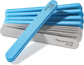 BALUCA 10-Pack Professional Nail Files & Buffers for Acrylic & Natural Nails | Double-Sided 100/180 Grit Emery Boards | Reusable Salon-Grade Nail Filer & Shine Kit for Women & Pets (Blue)