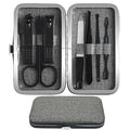 Manicure Pedicure Set Personal Care Nail Clipper Kit 7 PCS Manicure and Pedicure Kit Nail Care Kit for Men Suitable for Travel(Gray) Present for Men Husband Boyfriend Parent