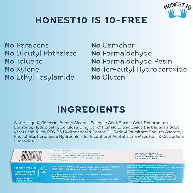 Honest10 Nail Biting Prevention Click Pen for Kids - Break The Thumb Sucking Habit - Safe Bitter Nail Formula, Lab Tested & Pediatric MD Approved - Easy Application, Mfr in USA (0.25 oz)