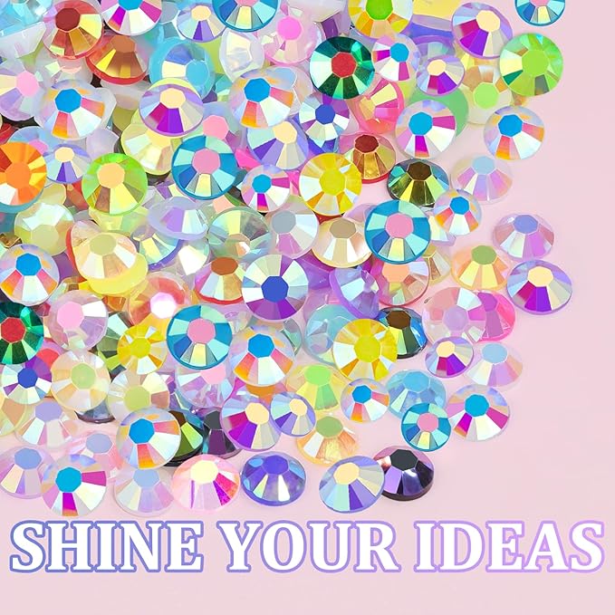 2 Boxes Resin Rhinestones with Tweezers for Crafting, 30000Pcs Mixed-Color 3mm&4mm Bedazzling Crystal with 3Pcs 10ml B7000 Jewelry Glue for DIY Crafts Clothing Tumblers Shoes Fabric Nail Art