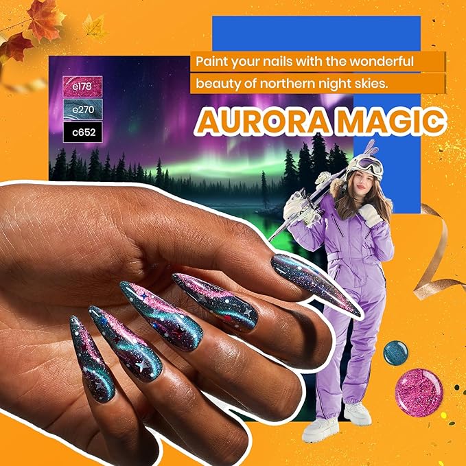 Beetles Tipex Lite Apex Nail Tips, Square Short, 256pcs 16 Sizes with 85 Pcs Gel Nail Polish Kit - 35 Colors Gel Polish Set Travel Diary All in