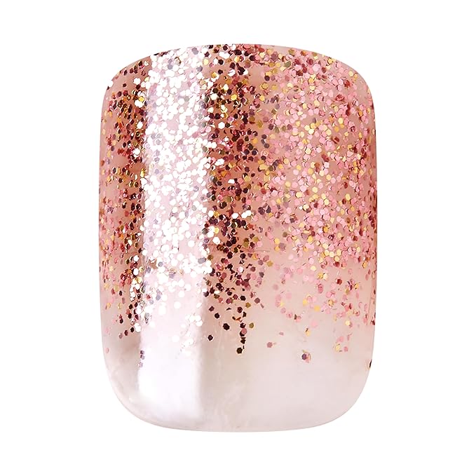KISS imPRESS No Glue Mani Press On Nails, Color FX, 'Dimension', Neutral, Short Size, Squoval Shape, Includes 30 Nails, Prep Pad, Instructions Sheet, 1 Manicure Stick, 1 Mini File