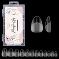Makartt Almond Nail Tips: Extra Short Full Cover Pre-shape Fake Nails Half Matte Soft Clear Gel Nail Tips Acrylic False Nails, 12 Sizes French Press on Nail Extension Salon Home DIY 120pcs