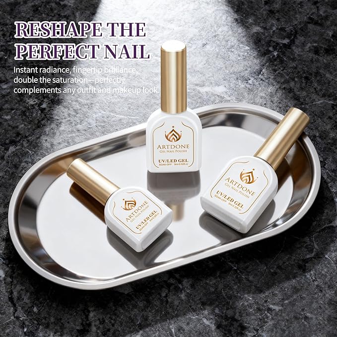Artdone Milky White Gel Nail Polish Jelly Hema-free For All Seasons Neutral Soak Off LED Lamp Needed For Manicure Nail Art
