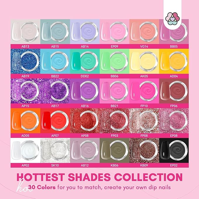 SAVILAND Dip Powder Nail Kit with Drill: Starter Set 30 Colors Summer Spring Keratin Dip Nails Powder with Dipping Liquid Set Activator Base Top Coat Cuticle Oil for DIY Manicure Art Christmas Gift