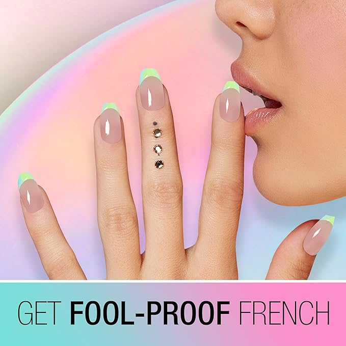 Salon Perfect French Tip Nail Stamp for Quick & Easy Nail Art, DIY Manicure Kit Nail Stamper for Perfect French Tips, Nail Design Tool, 1-Pack