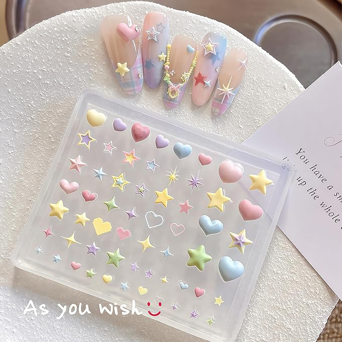 1 Pcs Star Silicone Nail Art Molds for Women Resin Nail Design