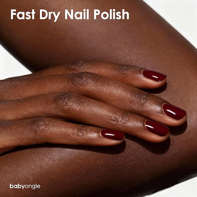 Nail Polish Wine Red, 14 ML Quick Dry Dark Red Nail Polish for Nail Art DIY Manicure at Home, Chip Resistant Nail Lacquer for Nail Art Varnish, Long Lasting, BOG116