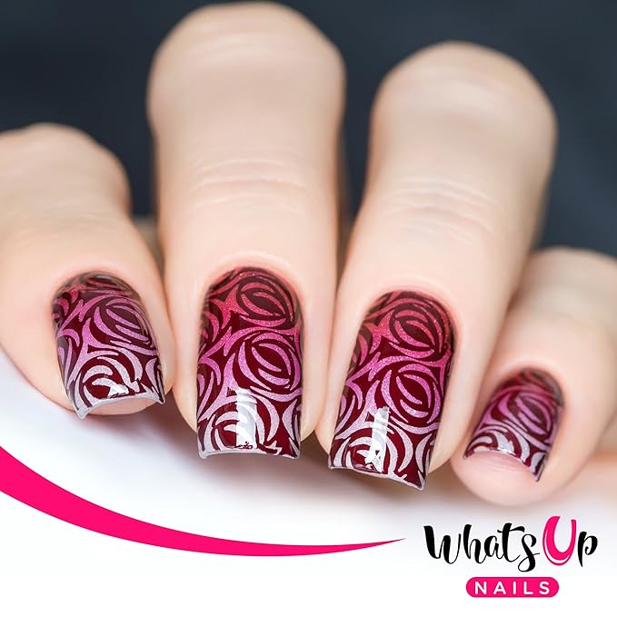Whats Up Nails - Floral Stamping Plates 2 pack (B018, B046) for Nail Art Design