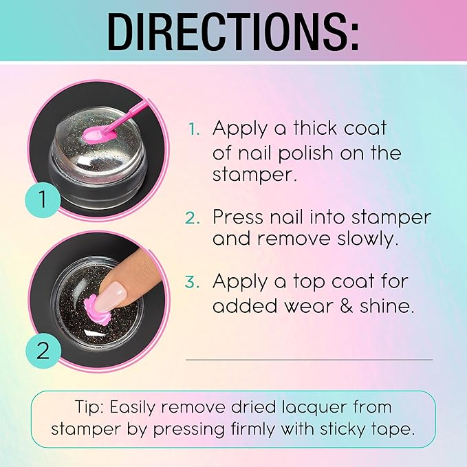 Salon Perfect French Tip Nail Stamp for Quick & Easy Nail Art, DIY Manicure Kit Nail Stamper for Perfect French Tips, Nail Design Tool, 1-Pack