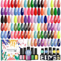 Phoenixy Gel Nail Polish 30 PCS Gel Nail Polish Set Dark Color Collection Manicure Set for Women Matte Silver Gold Glitter Top Coat Gifts for Women - PCB9042