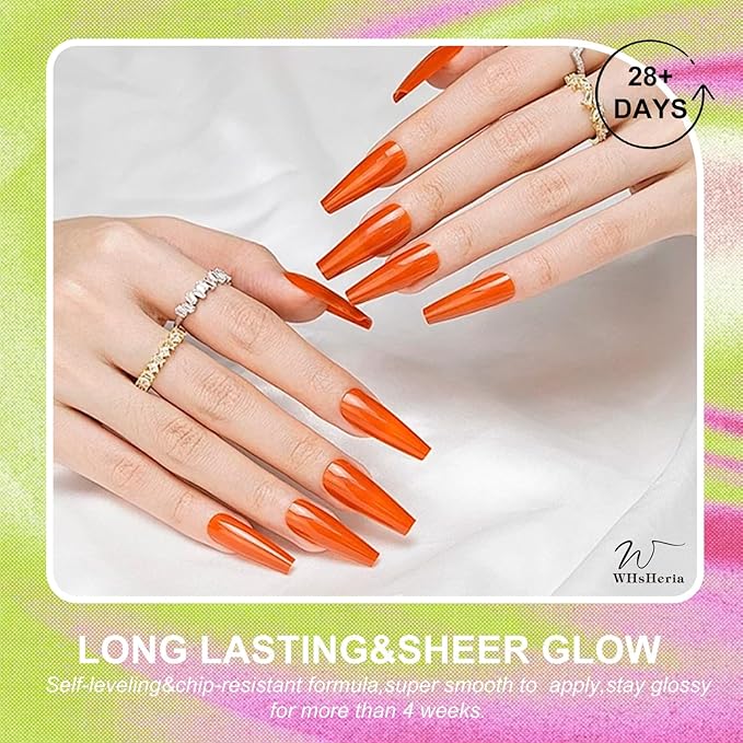 TPO Free Gel Nail Polish Set，6pcs 10ml Summer Party Bright Pink Light Purple Green Red Long-lasting Soak off LED/UV Light Suit Give it to Women as a Gift for Daily Life at Home (119-D)