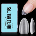 TOMICCA Short Almond Nail Tips, 360Pcs Full Cover Double Sided Matte Gel Nails,15 Sizes Acrylic Short Fake Nails for Nail Extensions Home Diy Salon