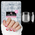 UNA GELLA Short Square Nail Tips 504PCS Pre Etched Extra Short Soft Gel Fake Nails Tips for Women DIY Squoval Press On Nails Extension French Style Salon Full Cover Acrylic Tips 12 Sizes