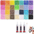 Colorful DIY Resin Rhinestone Kit - 32,000Pcs Resin Jelly Rhinestones for Bedazzling, Multicolor 3mm Flatback Gems with Storage Box & Tools for Nail Art, Clothing, Tumblers, Crafts Decor (30000PCS)