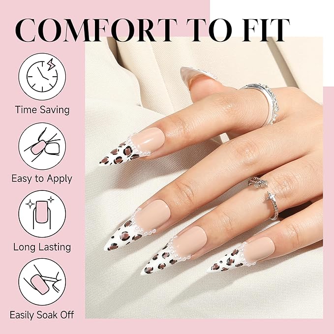 Long Stiletto Nail Tips: 240pcs Long Almond Matted Stiletto Gel Nail Tips No C Curve False Acrylic Fake Nails Full Cover Press On Nails Extensions DIY Home Salon 12 Sizes